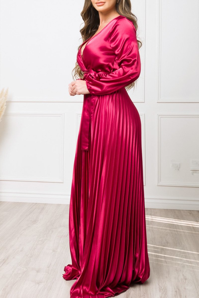 Hilliard-Keep It Classy Dress Burgundy