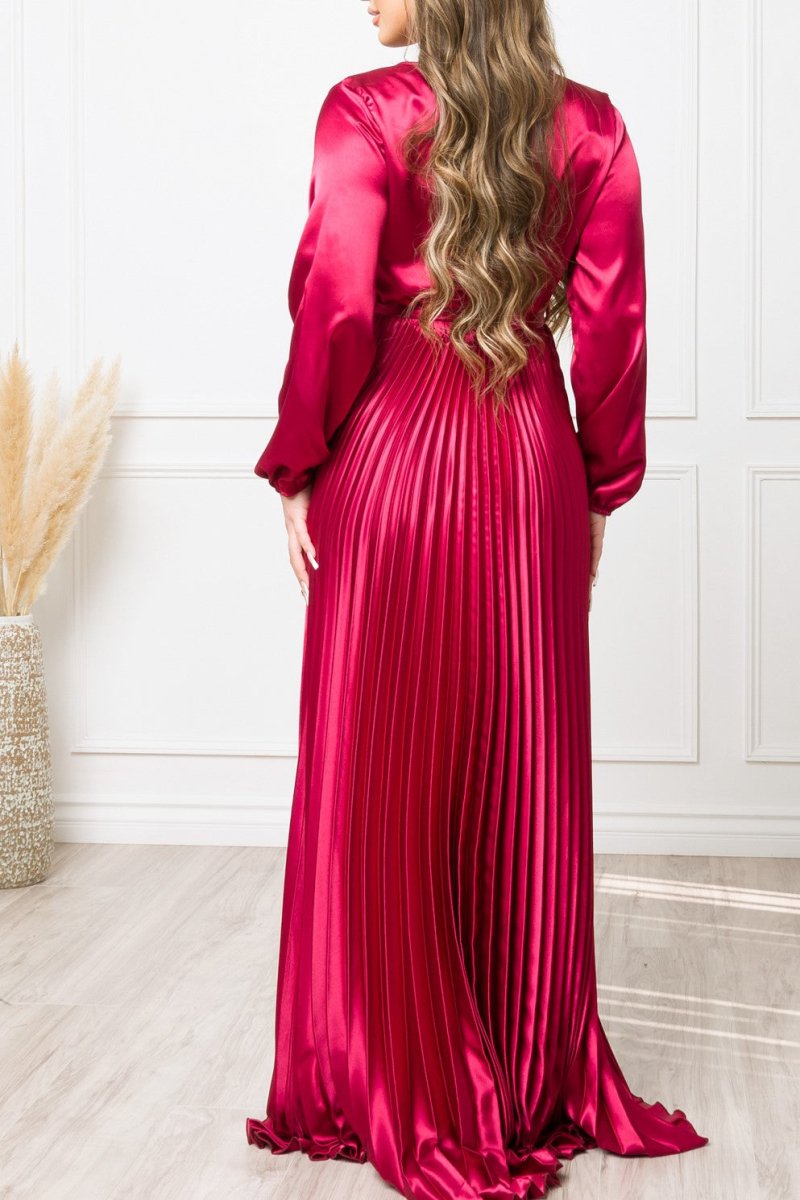 Hilliard-Keep It Classy Dress Burgundy