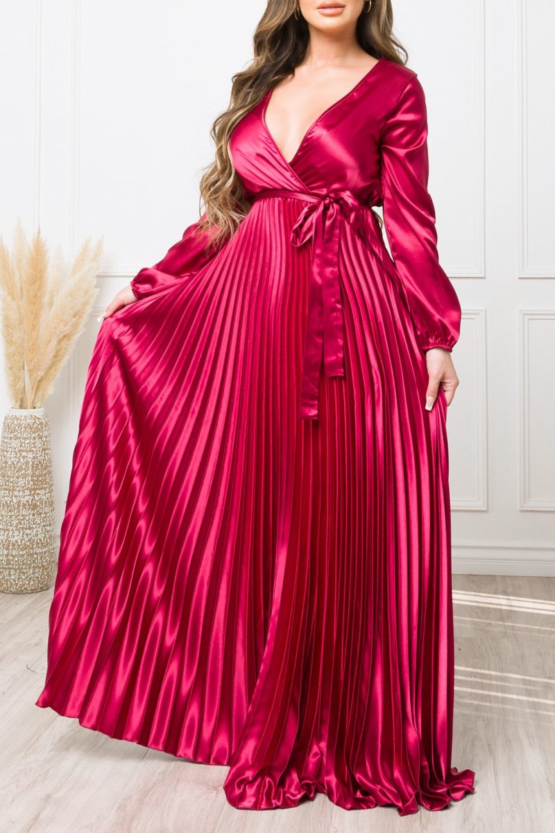 Hilliard-Keep It Classy Dress Burgundy