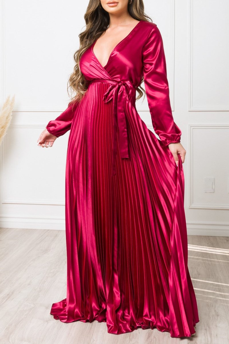 Hilliard-Keep It Classy Dress Burgundy