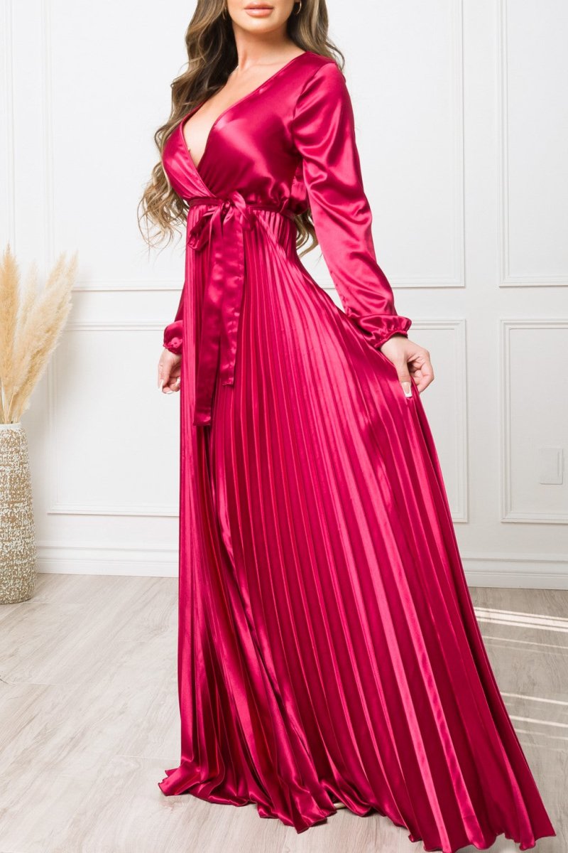 Hilliard-Keep It Classy Dress Burgundy