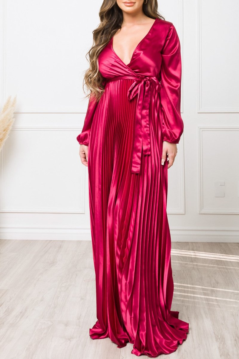 Hilliard-Keep It Classy Dress Burgundy